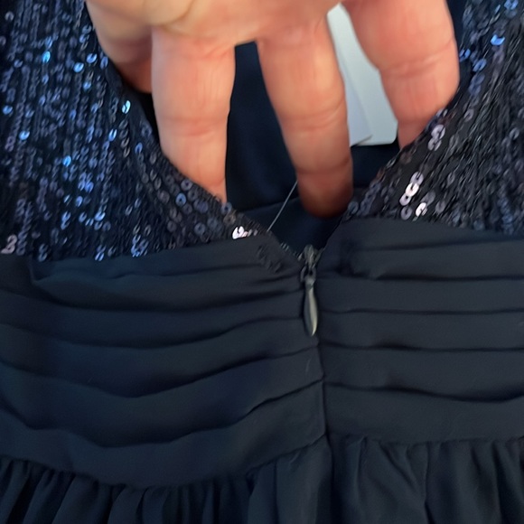 NWT Navy Blue Sequin Maxi Dress - Picture 8 of 11